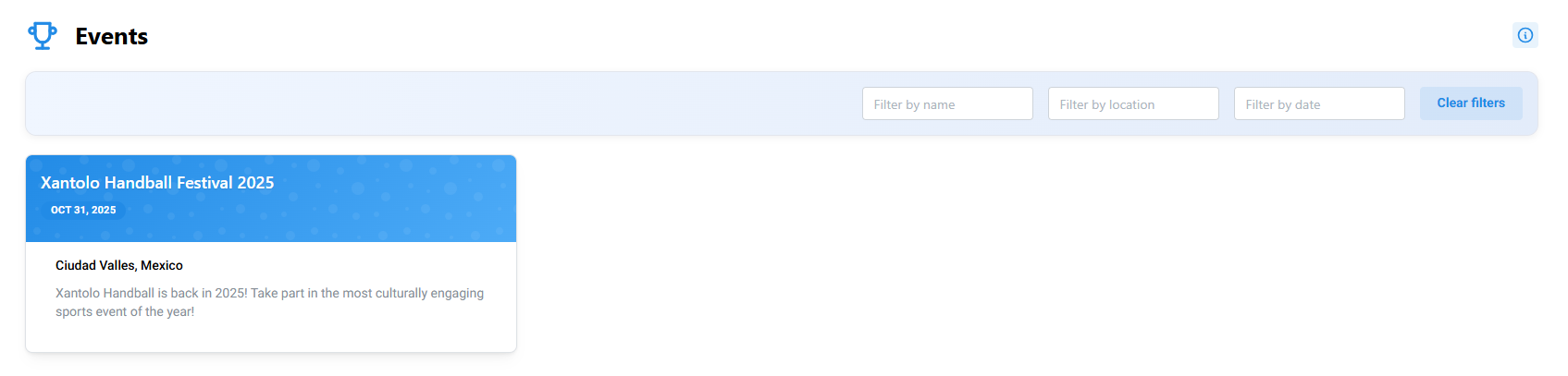 Xantolo tournament card